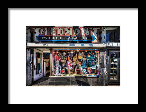 California Framed Print featuring the photograph The Haight - Piedmont Boutique Store Front - San Francisco by Jennifer Rondinelli Reilly - Fine Art Photography