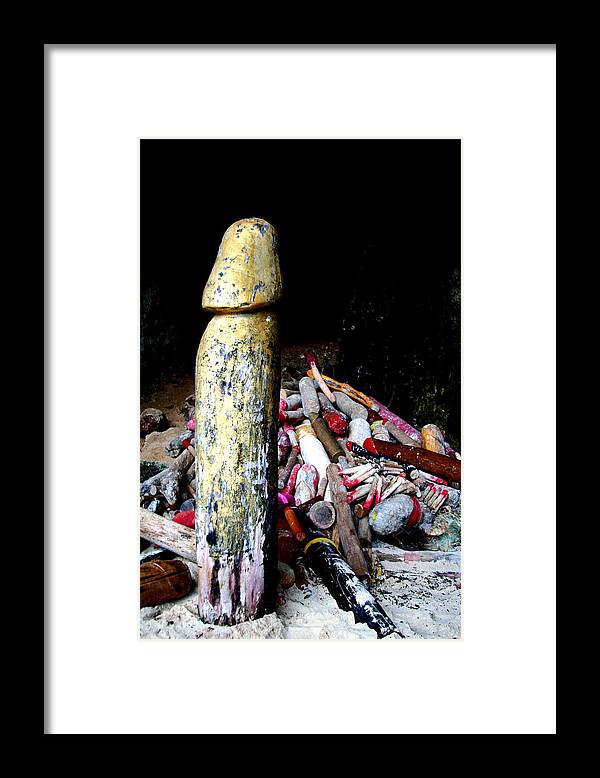 Penis Framed Print featuring the photograph ...the Harder They Fall by Kreddible Trout