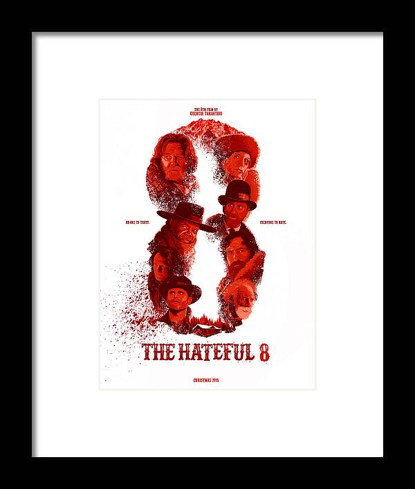 The Hateful 8 Alternative Poster Framed Print By Christopher Ables