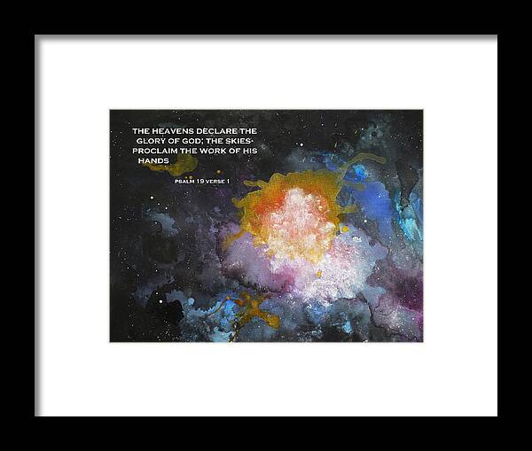 Heavens Framed Print featuring the painting The heavens declare by Nigel Radcliffe