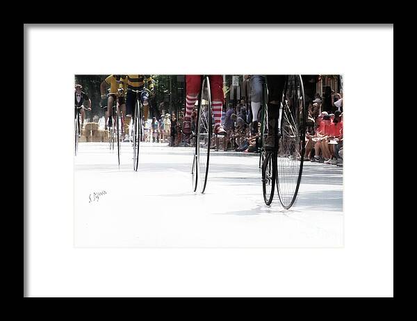 Penny-farthing Framed Print featuring the photograph The High Rollers by Steven Digman