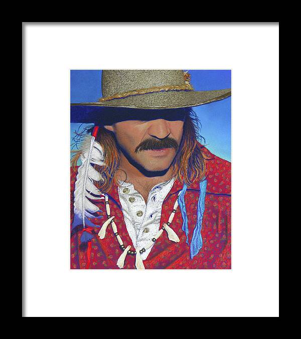 Jedediah Framed Print featuring the pastel The Historian - Jeff Trotman by Tracy L Teeter 
