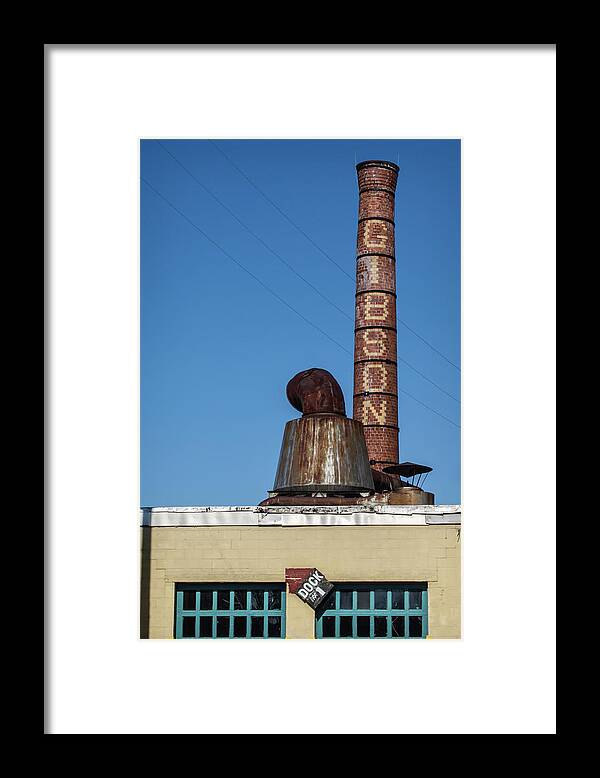 Guitar Framed Print featuring the photograph The Historic Gibson Smokestack by William Christiansen