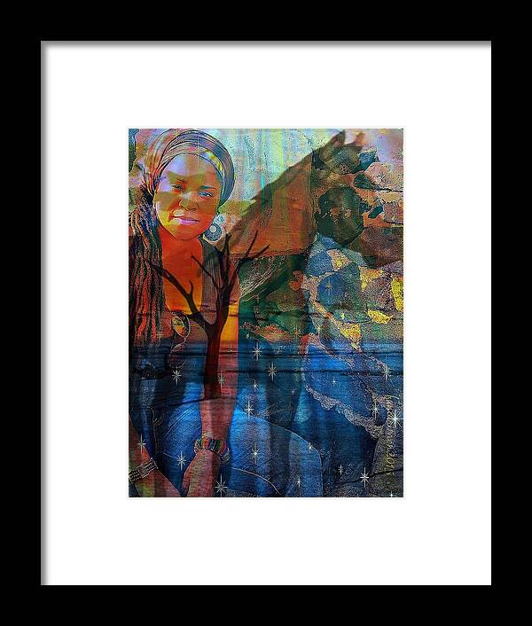 Faniart Framed Print featuring the digital art The Horse and Me by Fania Simon