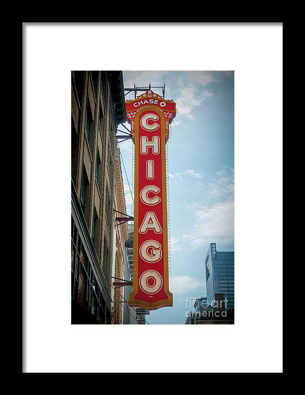 Art Framed Print featuring the photograph The Iconic Chicago Theater Sign by David Levin