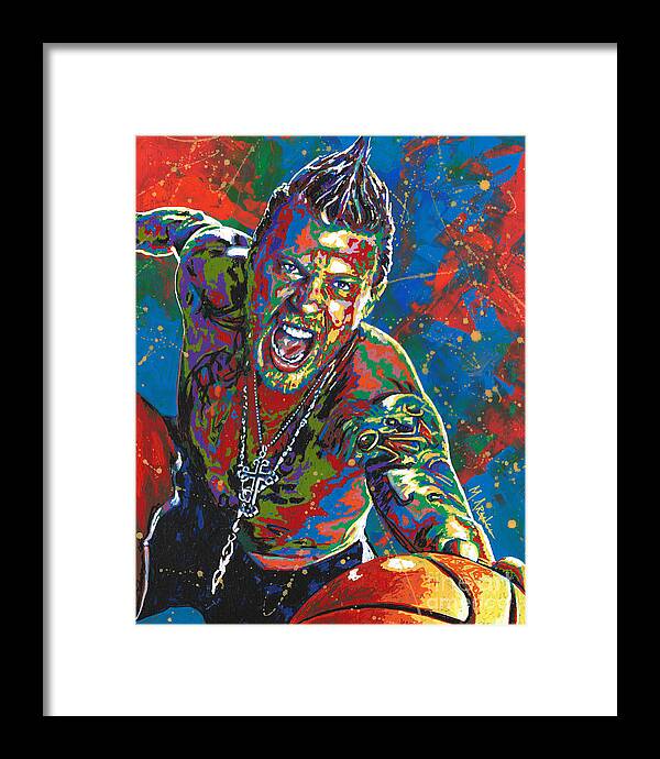 Chris Andersen Framed Print featuring the painting The Illustrated Man by Maria Arango