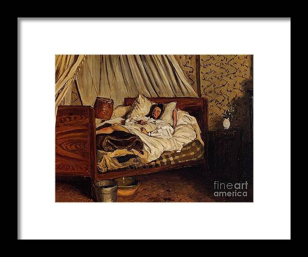 The Improvised Field Hospital - 1865 By Frederic Bazille Framed Print featuring the painting The Improvised Field Hospital by MotionAge Designs
