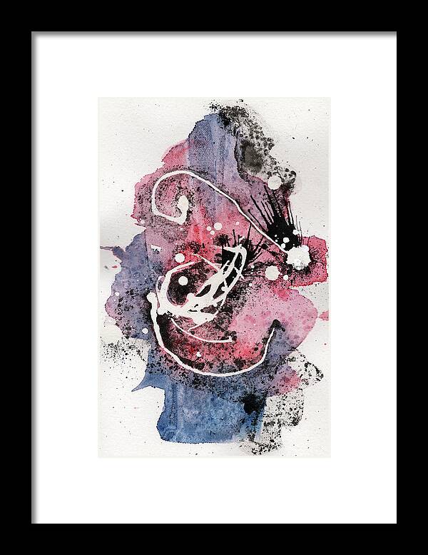 Ink Framed Print featuring the painting The Inexplicable Ignition Of Time Expanding Into Free Space Phase Two Number 15 by Mark M Mellon