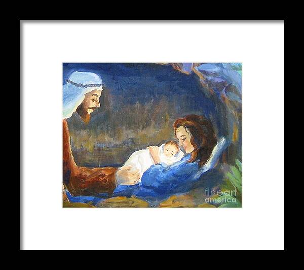 Christian Art Framed Print featuring the painting The Infant King by Maria Hunt