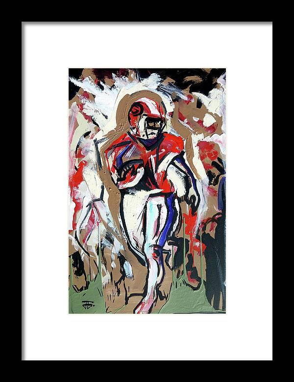  Framed Print featuring the painting The interception by John Gholson