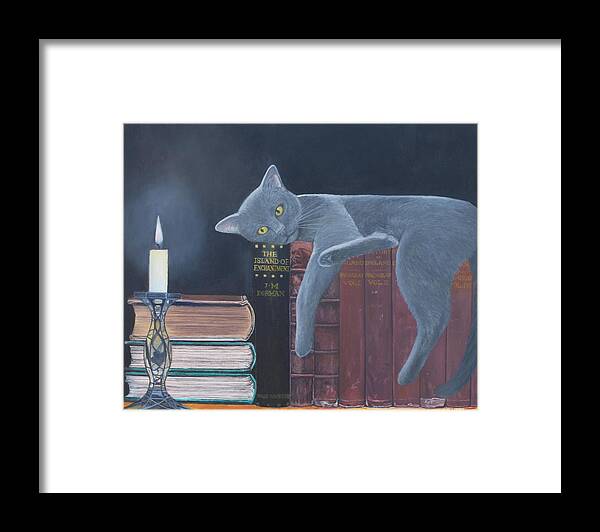 Books Framed Print featuring the painting The Island of Enchantment by Barbara Barber
