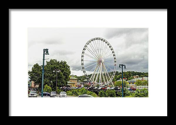 The Island Framed Print featuring the photograph The Island Smoky Mountain Wheel by Ules Barnwell