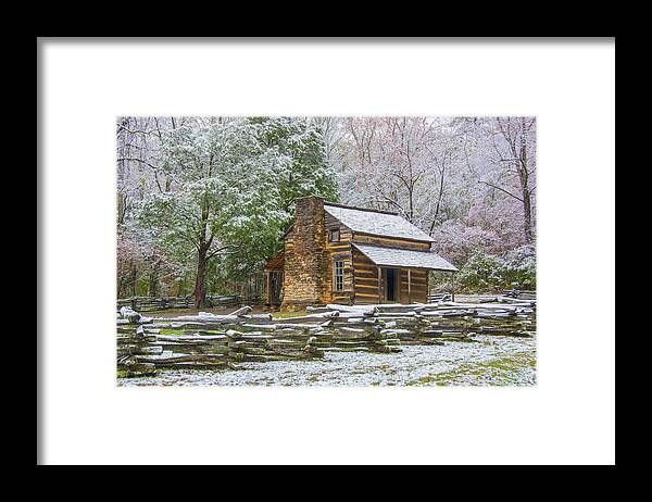 Cabin Framed Print featuring the photograph The John Oliver Cabin by Douglas Wielfaert