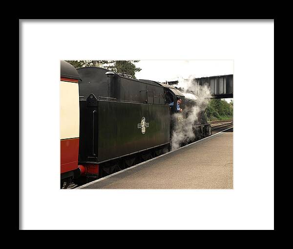 Trains Framed Print featuring the photograph The Jolly Engineman by Richard Denyer