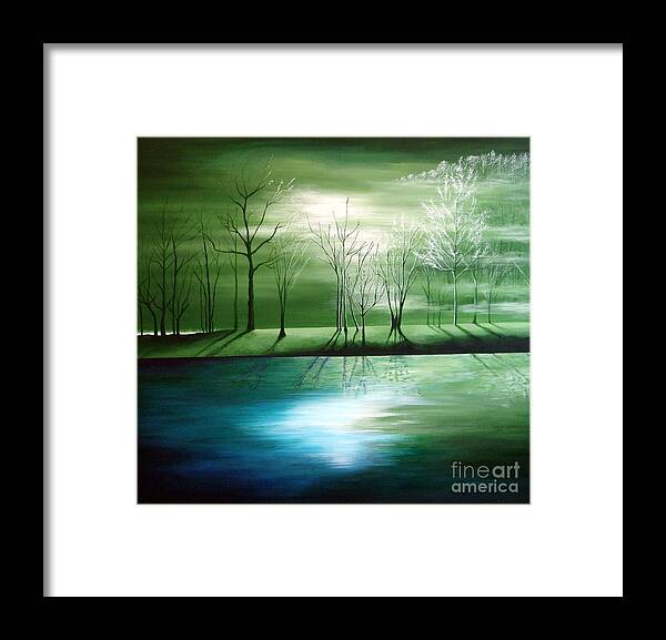 Landscape Framed Print featuring the painting The Journey by Julia Underwood