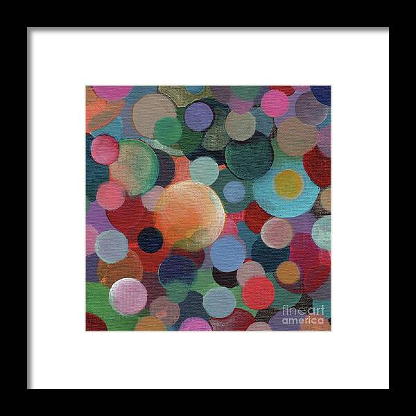 Circles Framed Print featuring the painting The Joy of Design X L by Helena Tiainen