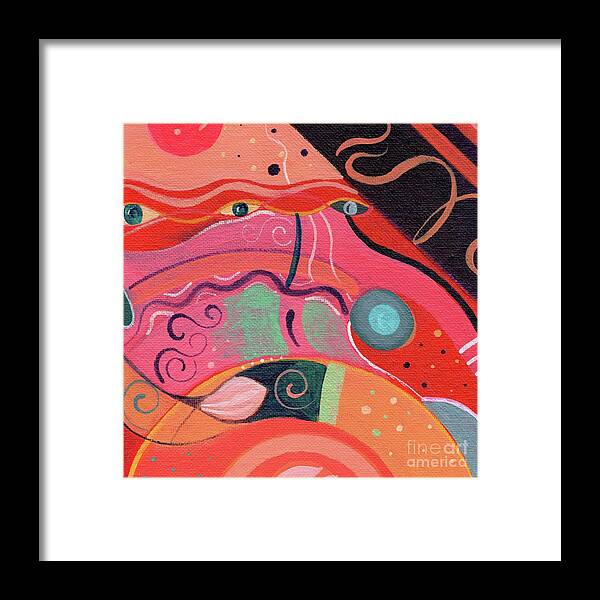 The Joy Of Design Xlviii By Helena Tiainen Framed Print featuring the painting The Joy of Design X L V I I I by Helena Tiainen