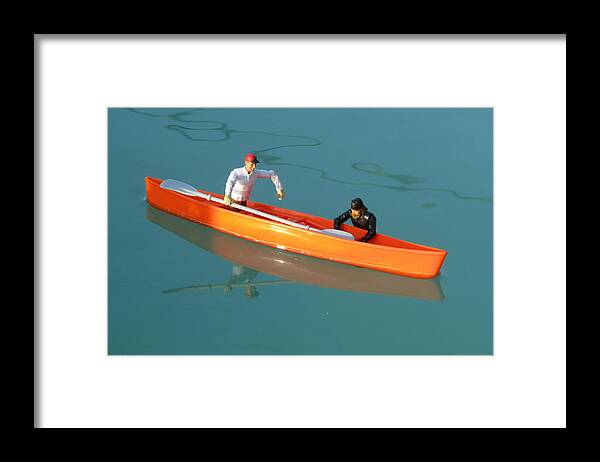 Framed Print featuring the photograph The Kayak Team 11 by Digital Art Cafe