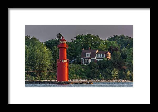 Great Lakes Framed Print featuring the photograph The Keeper of the Lighthouse by Patti Raine