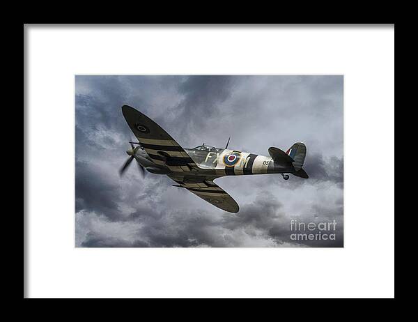 Supermarine Framed Print featuring the digital art The Kent Spitfire by Airpower Art