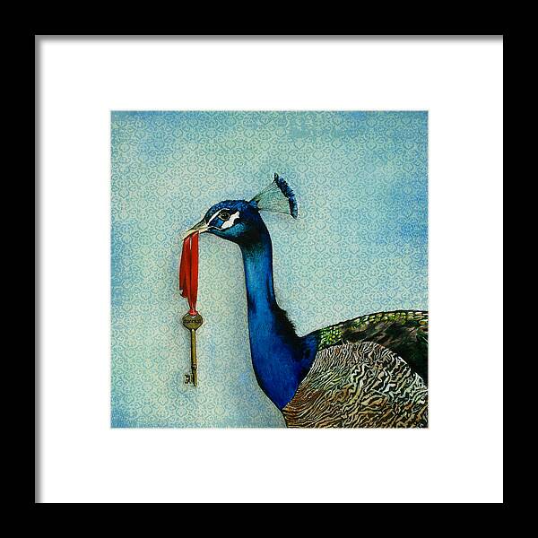 The Key To Success Framed Print featuring the painting The Key To Success by Carrie Ann Jackson