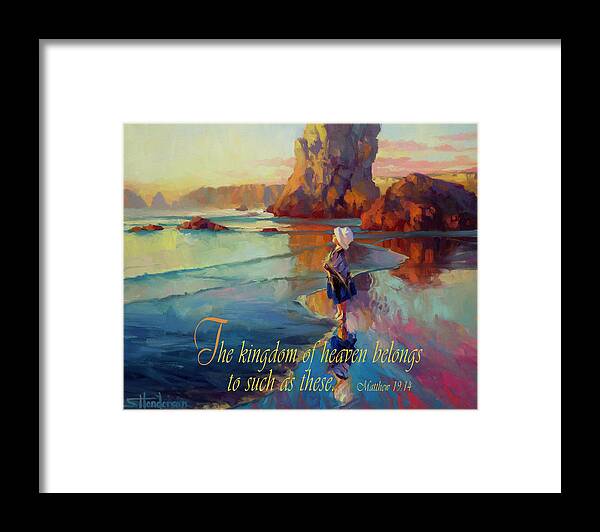 Christian Framed Print featuring the digital art The Kingdom Belongs to These by Steve Henderson