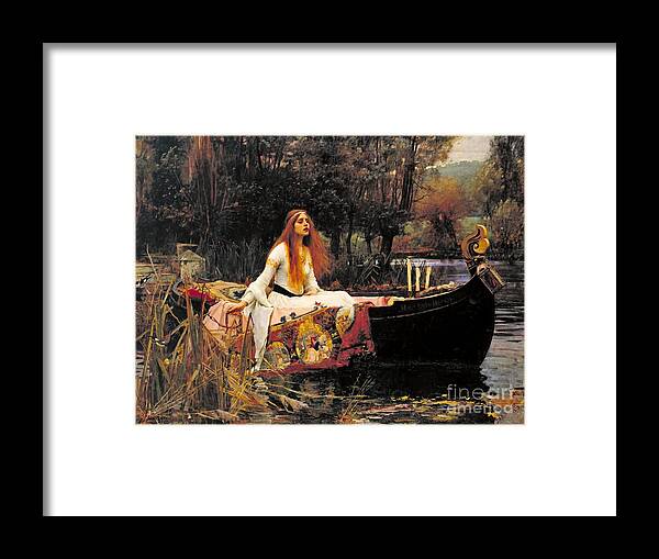 Tennyson Framed Print featuring the painting The Lady of Shalott by John William Waterhouse by Heidi De Leeuw