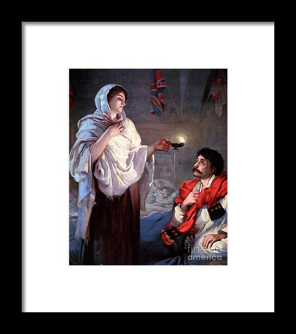 History Framed Print featuring the photograph The Lady With The Lamp, Florence by Science Source