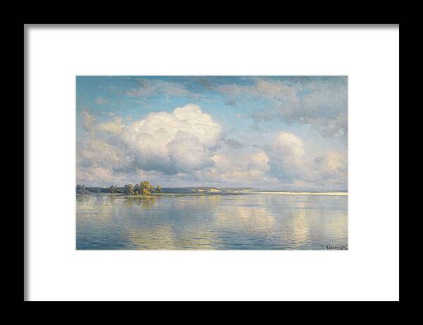 Kryzhitsky Framed Print featuring the painting The Lake by Kryzhitsky
