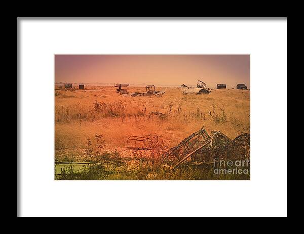 Iron Framed Print featuring the photograph The Landscape of Dungeness Beach, England 2 by Perry Rodriguez