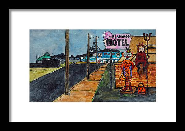 Asbury Park Framed Print featuring the painting The Last Halloween by Patricia Arroyo