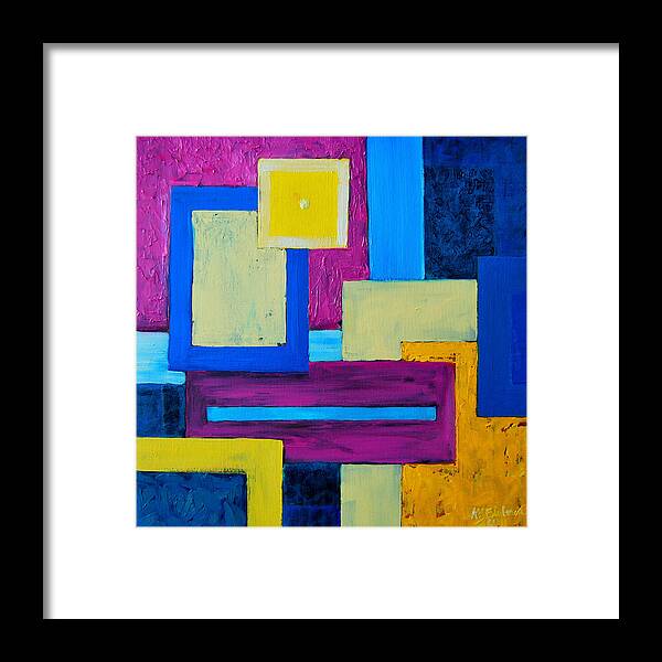 Abstract Framed Print featuring the painting The Last Message by Ana Maria Edulescu
