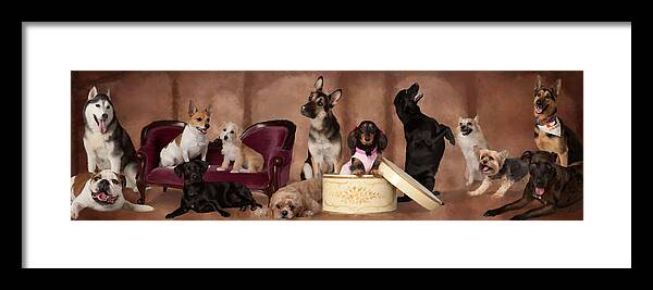 Dogs Acrylic Prints Framed Print featuring the digital art The Last Pupper by Angel Pachkowski