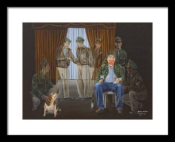 Veterans Framed Print featuring the painting The Last Survivor by Karen Wilson