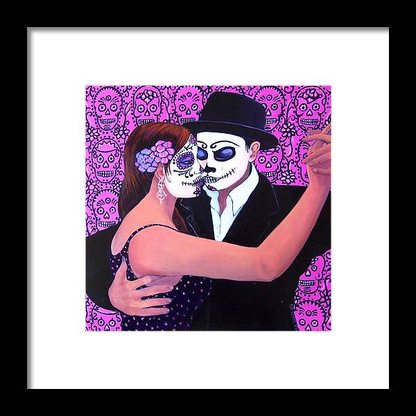 Day Of The Dead Framed Print featuring the painting The Last Tango by Susan Santiago