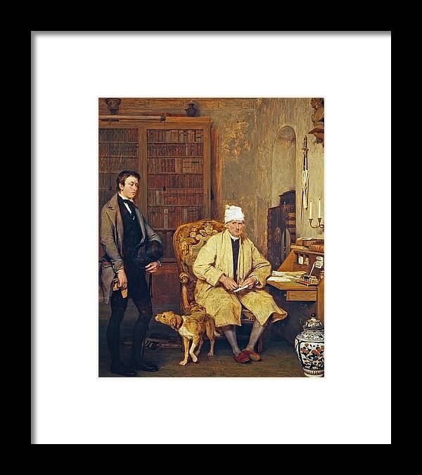 Sir David Wilkie - The Letter Of Introduction 1813 Framed Print featuring the painting The Letter of Introduction by MotionAge Designs