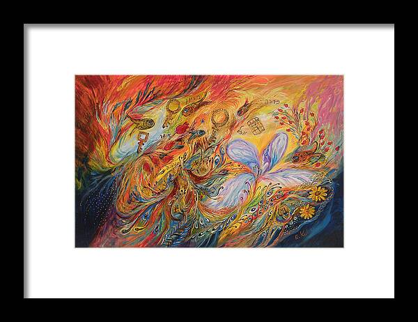 Original Framed Print featuring the painting The Levitation by Elena Kotliarker