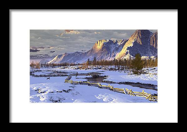 Dieter Carlton Framed Print featuring the digital art The Life of Snow by Dieter Carlton