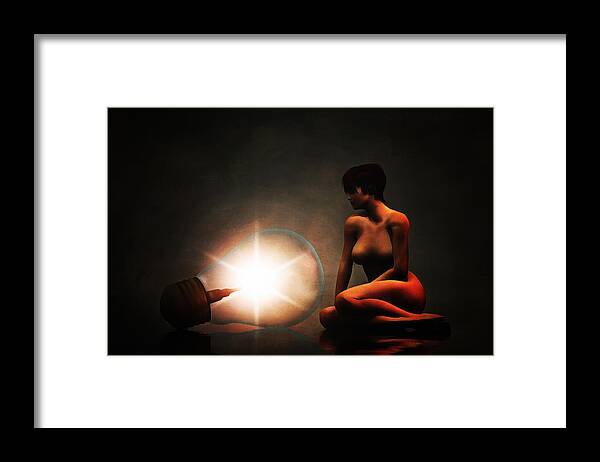 Dream Framed Print featuring the painting The light by Jan Keteleer