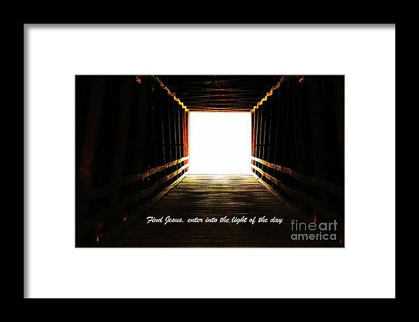 Covered Bridge Framed Print featuring the photograph The Light by Merle Grenz