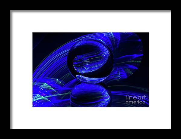 Light Painting Framed Print featuring the photograph The Light Painter 45 by Steve Purnell