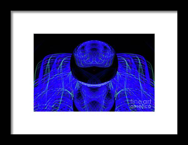 Light Painting Framed Print featuring the photograph The Light Painter 49 by Steve Purnell