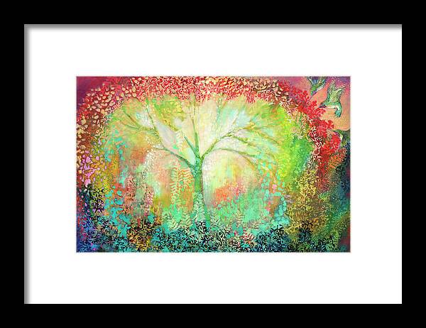 Tree Framed Print featuring the painting The Light Within by Jennifer Lommers