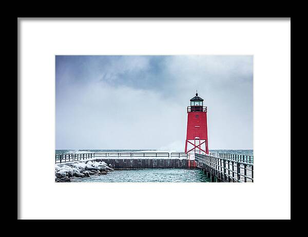 Usa Framed Print featuring the photograph The Lighthouse by Framing Places
