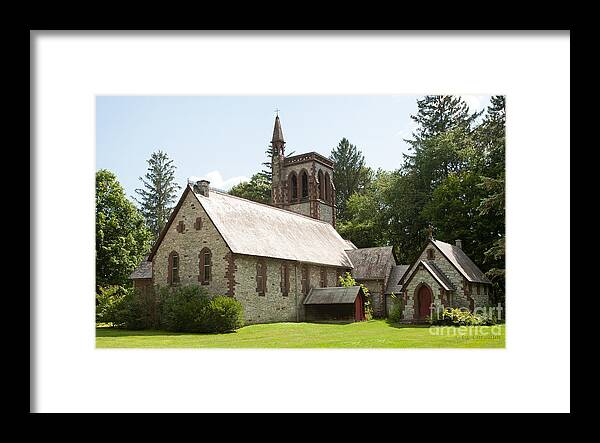 All Saints Episcopal Church Hoosick Ny Framed Print featuring the photograph The Little Brown Church in the Vale by Carol Lynn Coronios