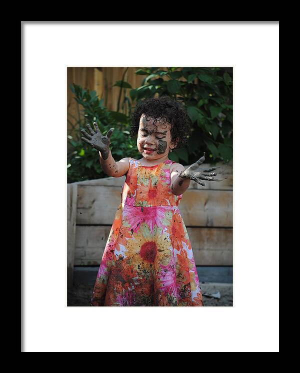 Girl Framed Print featuring the photograph The Little Gardener by Evelina Popilian