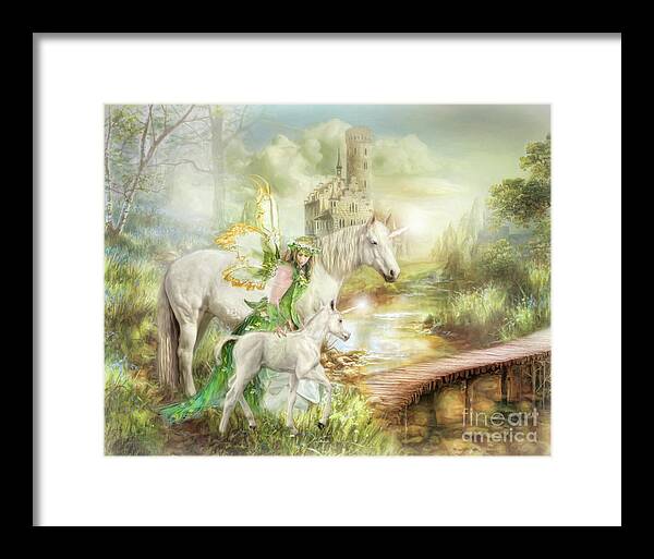 Unicorn Framed Print featuring the digital art The Littlest Unicorn by Trudi Simmonds