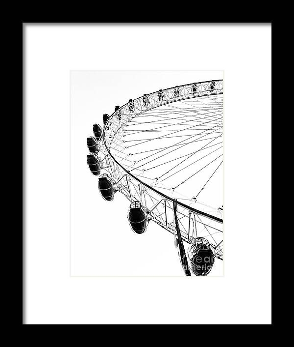 Black Framed Print featuring the photograph The London Eye by Diana Rajala