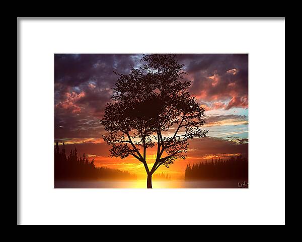 Sunrise Framed Print featuring the photograph The Lone Sentinel by Lisa Lambert-Shank