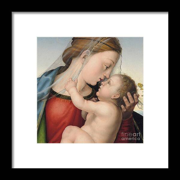 Virgin And Child Framed Print featuring the painting The Madonna and Child by Fra Bartolommeo